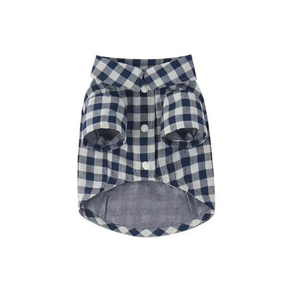 Pet Decoration Comfortable Ins Plaid Shirts Pet Clothing Elegant Fashion Dogs Pajamas Costume Cute Cat Dog Clothes Pet Parties