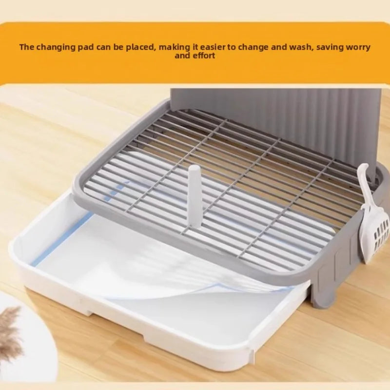 Pet-specific Training Toilet Indoor Pet Cleaning Products Anti-stepping Plastic Dog Pee Pad Holder Removable Net Reusable Tray