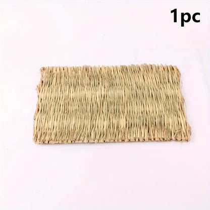 Natural Grass Woven Rabbit Grass Mat Suitable for Small Animal Cages - Comfortable Bedding Suitable for Rabbit Hay Beds