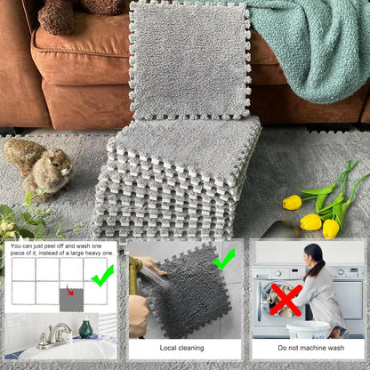 12Pcs 11.8"x 11.8" Guinea Pig Cage Mat Washable Reusable Little Pet Bedding Cage Liner Soft Warm Rabbit Mat Do Not Machine Wash