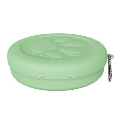 Portable Outdoor Pet Bowl: 2-in-1 Travel Dog Food/Water Dish with Treat Compartment for Hiking, Camping, and On-the-Go Feeding