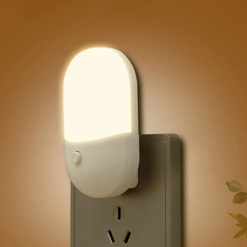 Mini Plug-In Night Light | LED Eye Protection for Bedside Baby Feeding
