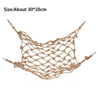 Parrot Swing Rope Birds Hanging Climbing Net With Hook Hammock Birds Stand Ladder Birds Chewing Playing Gym Hamster Rabbit Toys