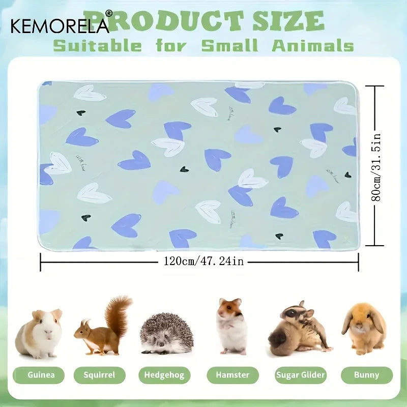 1PC 31x47 Inch Super Absorbent Non-Slip Guinea Pig & Hamster Cage Mat Washable Pet Bedding for Rabbits And Small Animals