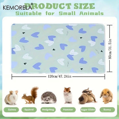 1PC 31x47 Inch Super Absorbent Non-Slip Guinea Pig & Hamster Cage Mat Washable Pet Bedding for Rabbits And Small Animals