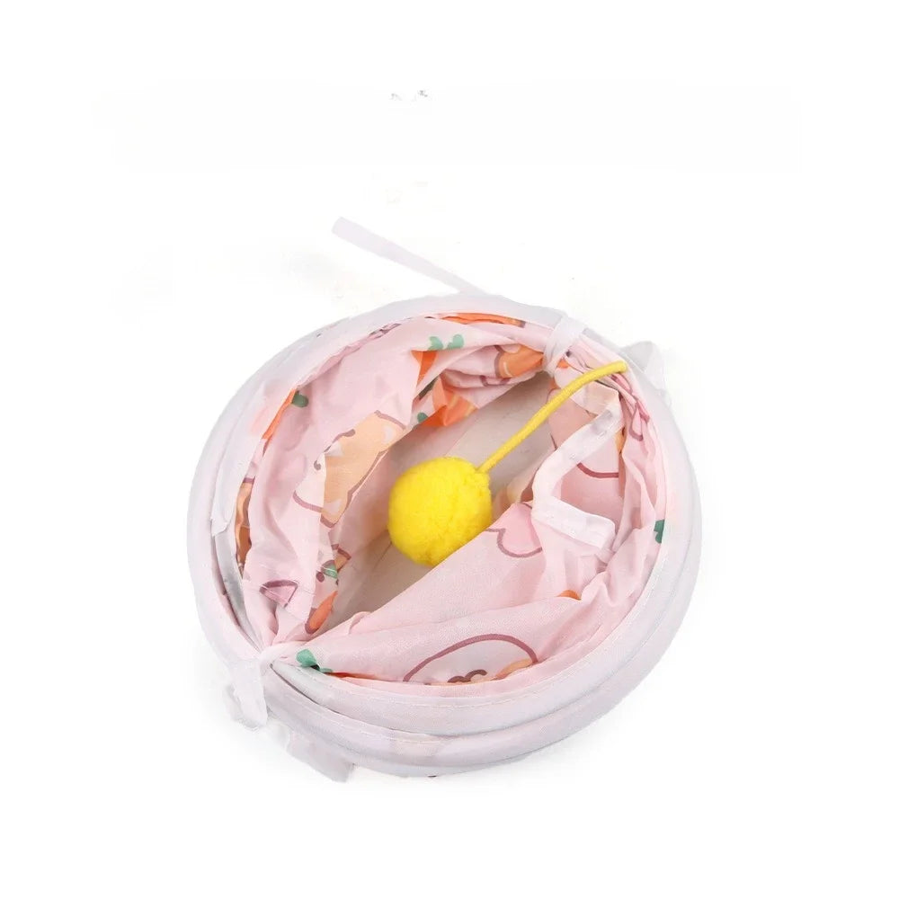 Carrot Shaped Hamster Hideout Foldable Ferret Toy Tunnel for Small Pets Hamster Cage Guinea Pig Toys Accessories