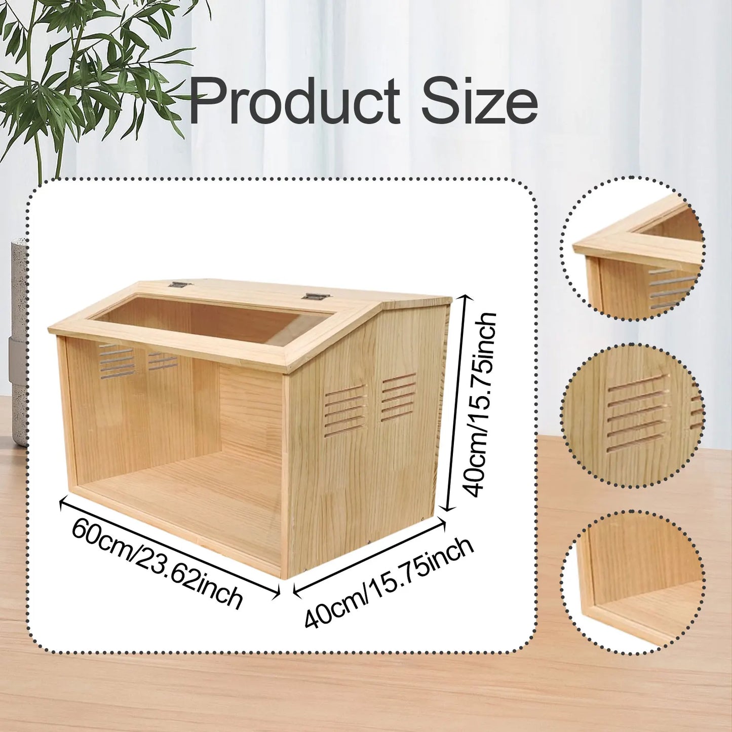 Chick Brooder Box House Clear Small Animals Habitat Pet Habitat for Quail Coop Poultry Breeding Box Animal Playpen Supplies
