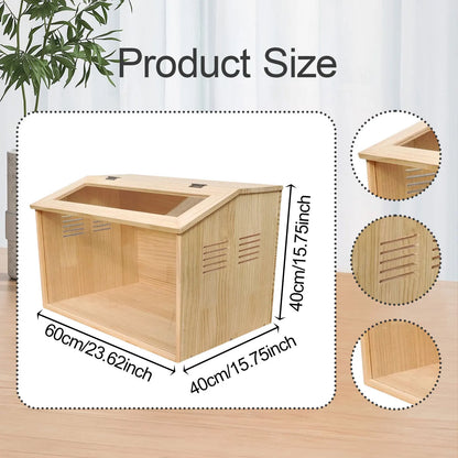 Chick Brooder Box House Clear Small Animals Habitat Pet Habitat for Quail Coop Poultry Breeding Box Animal Playpen Supplies