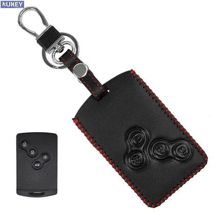 Renault Key Cover Leather 4 Button | XUKEY Car Remote Key Shell Case