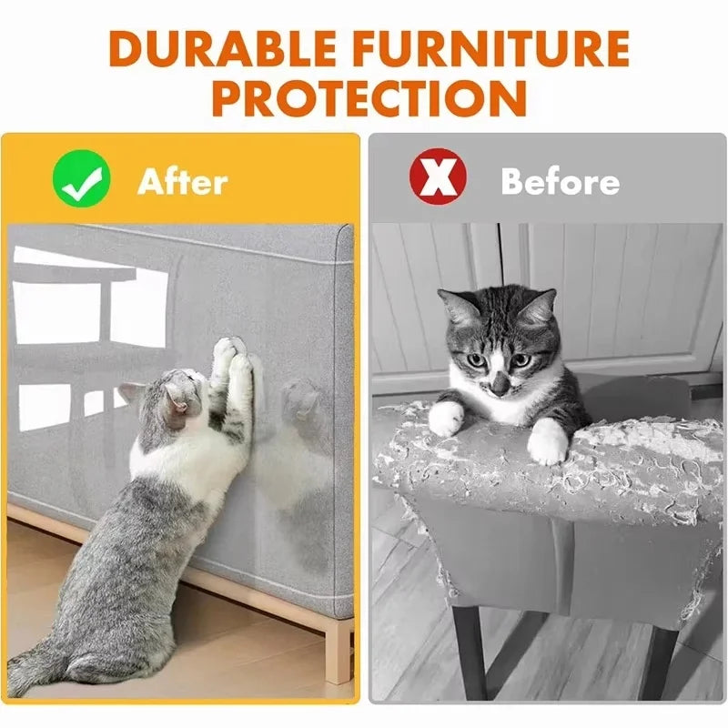 Furniture Scratch Resistant Table Mat Anti Cat Scratch Sofa Sticker PVC Transparent Anti Dog Bite Protective Pad