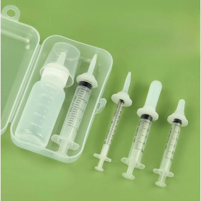 Pet Feeding Device Set Cat Dog Care Bottle Syringe Suit Newborn Kitten Feed Device with Feeding Bottle Puppy Medication Device