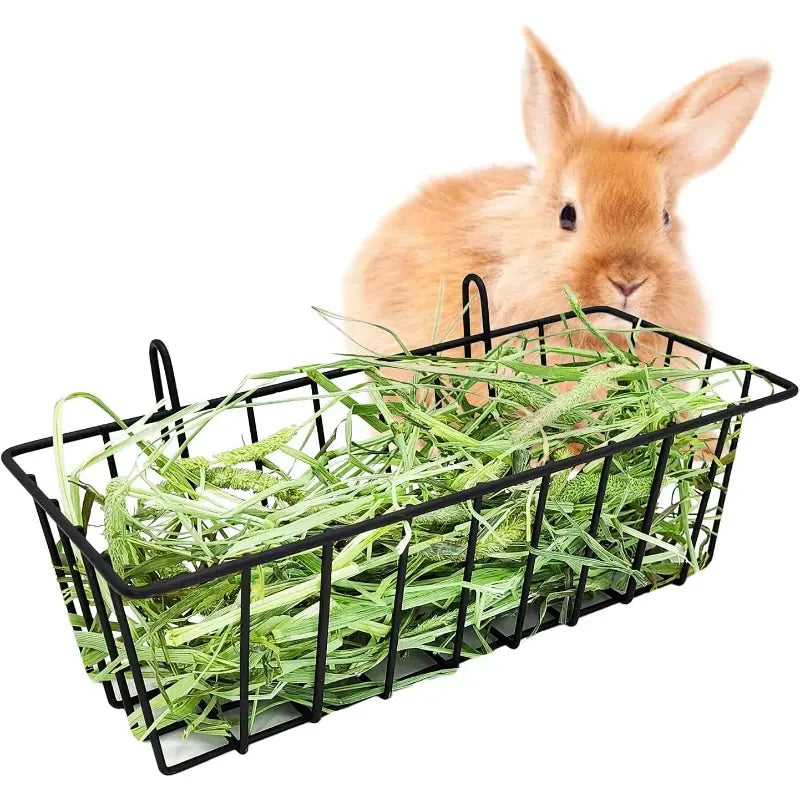 Rabbit Food Basket Grass Rack Rabbit Grass Frame Hay Feeder Rabbit Spring Grass Frame Grass Hay Bowl Rack Pet Food Container