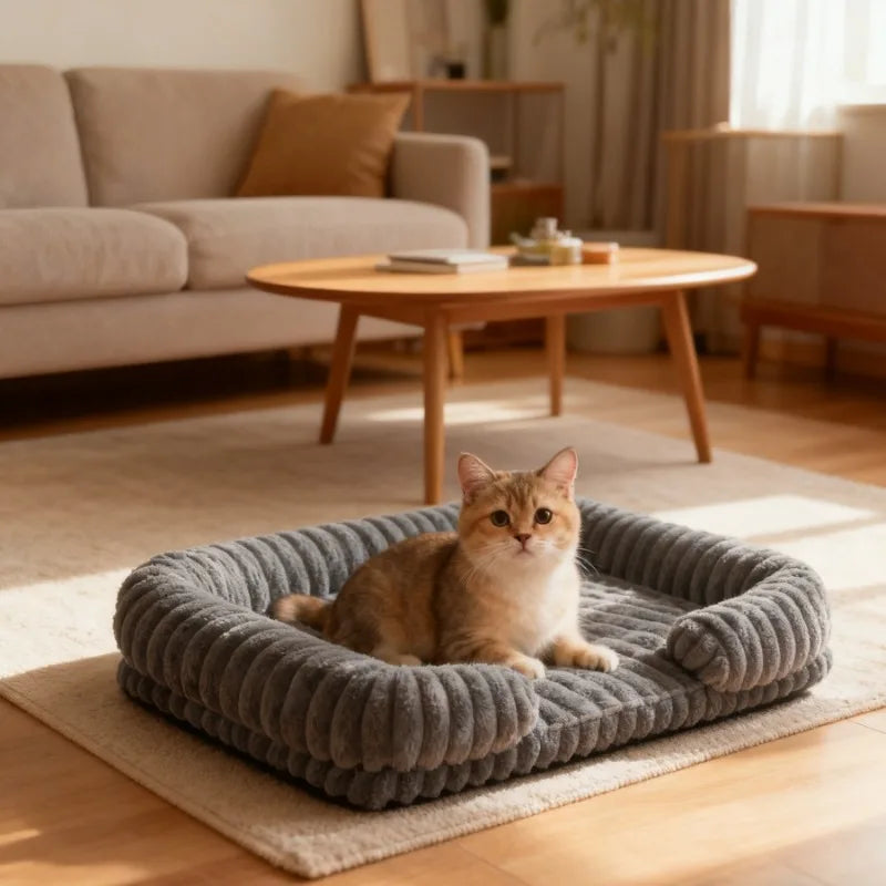 Dog Bed for Winter Puppy Bed Warm Sofa Pets Products Small Cats Mat Pet Supplies Large Baskets Beds Dogs Medium Kennel Big Home