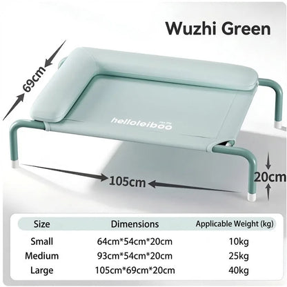 Pet Furniture Mesh Elevated Dog Beds Breathable Removable Raised Dog Bed with Pillow Outside Dog Bed Cat Patio Sunbathing