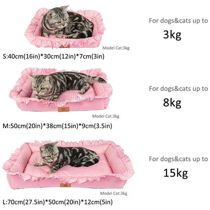 Pet Bed Sofa Summer for Small Medium Dogs Cats Fashion Design Washable Soft Dog Mats for Indoor Outdoor Pet Sleeping Supplies