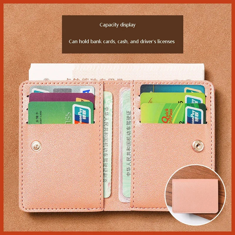 Mini Foldable Card Wallet | Unisex Soft Leather Driver's License Holder