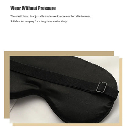 Imitated Silk Sleeping Eye Mask with Crane Print | Adjustable Blindfold for Travel and Relaxation