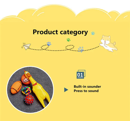 New Dog Toys Pet Ball Bone Rope Squeaky Plush Toys Kit Puppy Interactive Molar Chewing Toy for Small Large Dogs Pug Supplies