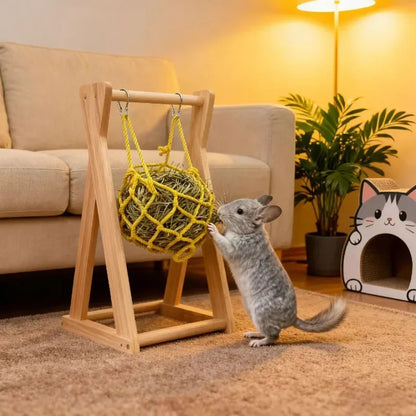 Hanging Rabbit Hay Feeder Ball Holder Food Rack Durable Cage Small Pet Feeding Bowl for Hedgehog Ferret Gerbils Pets Supplies