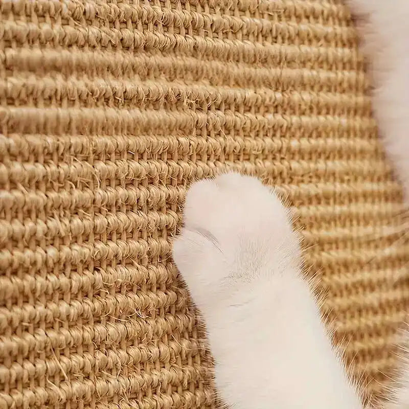 1pc Durable Hemp Rope Cat and Rabbit Scratching Board - No Mess Sofa Safety Design,Magic Invisible Adhesive,Multi-layer Exercise