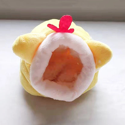 Cute Cartoon Rabbit Squirrel Mini Cage Guinea Pig Nest Small Animal Mice Rat Pet Sleeping Bed Hamster House Winter Warm Soft Mat