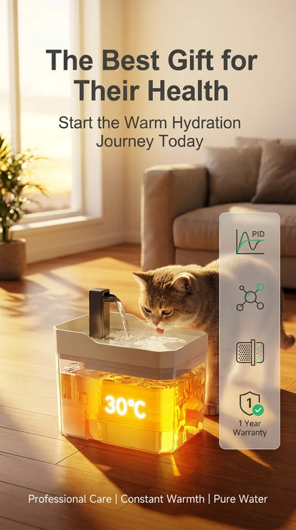 Pet Drinking Fountain Automatic Cat Water Fountain Smart Pet Water Dispenser for Dog Cat Constant Temperature Drinking Supply