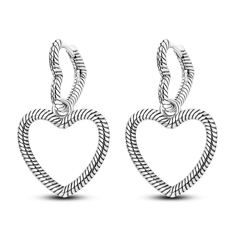 925 Sterling Silver Hoop Earrings with Zircon | Classic U-Shaped Women Jewelry