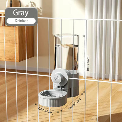 1.2L Automatic Pet Feeder Cage Hanging Bowl，Suitable for Small Puppy Cat Rabbit Food Container Dispenser Bowl
