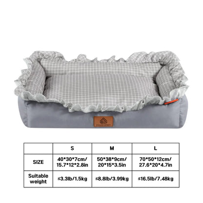 Dog Beds for Small Medium Large Dogs & Cats,Winter Pet Bed, Wide Side Fancy Design,Soft Calming Sleeping Warming Puppy Bed