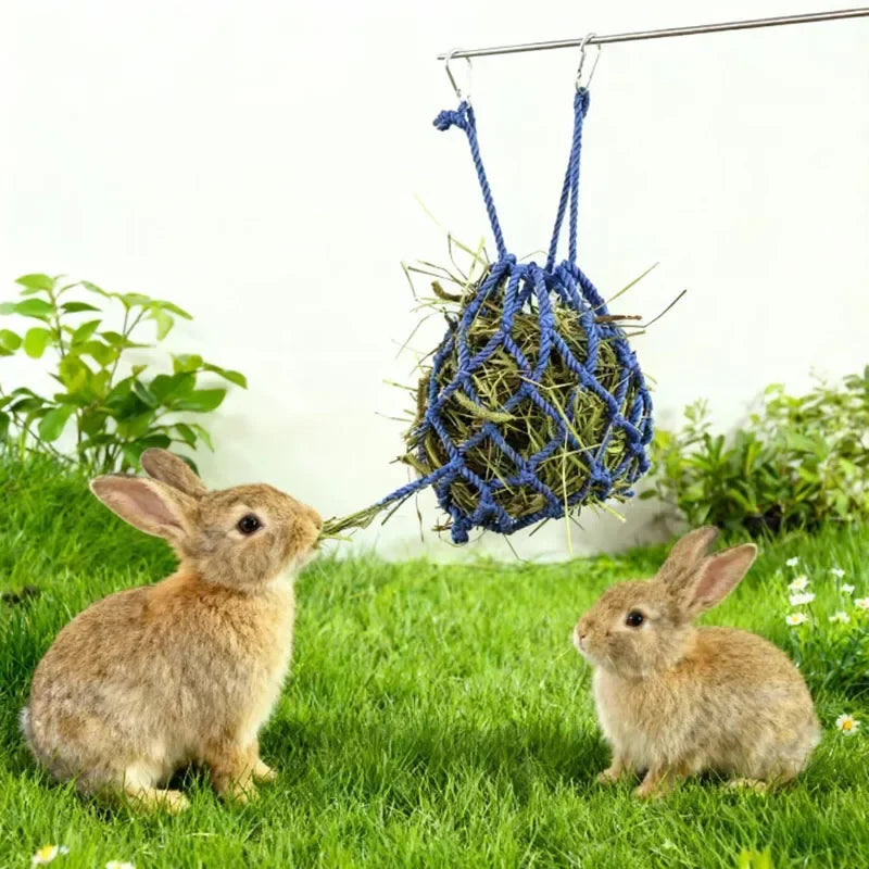 Hanging Rabbit Hay Feeder Ball Holder Food Rack Durable Cage Small Pet Feeding Bowl for Hedgehog Ferret Gerbils Pets Supplies
