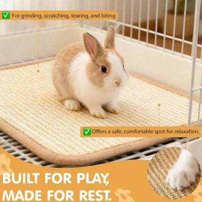 Rabbit Scratching Mat Indoor Foraging Scratcher Rug 15.7x23.6 In Scratch Board For Cage Hutch Floor Home Resting Biting Sleeping