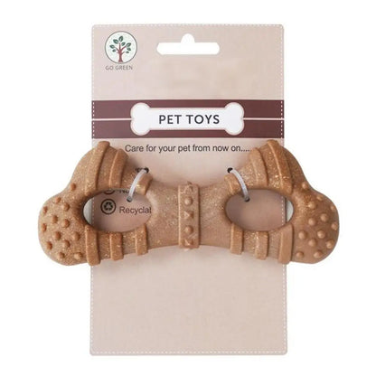 Dog Toy, Bone-Like Teething Stick, Durable, Tooth-Cleaning, Self-Entertaining and Boring, Small Dog-Shaped Pet Toy