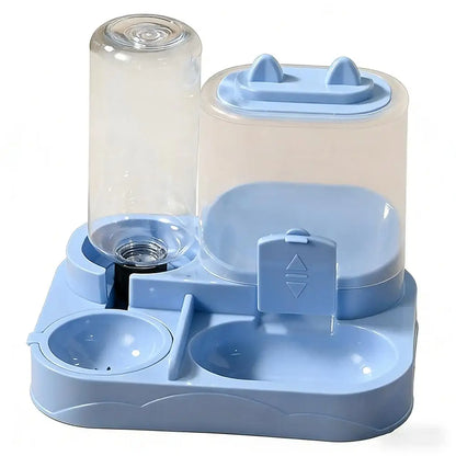 Pet Feeder Dual Food Bowl All-in-One Automatic Food Water Dispenser Large Capacity Food Storage Dispenser Pet Supplies