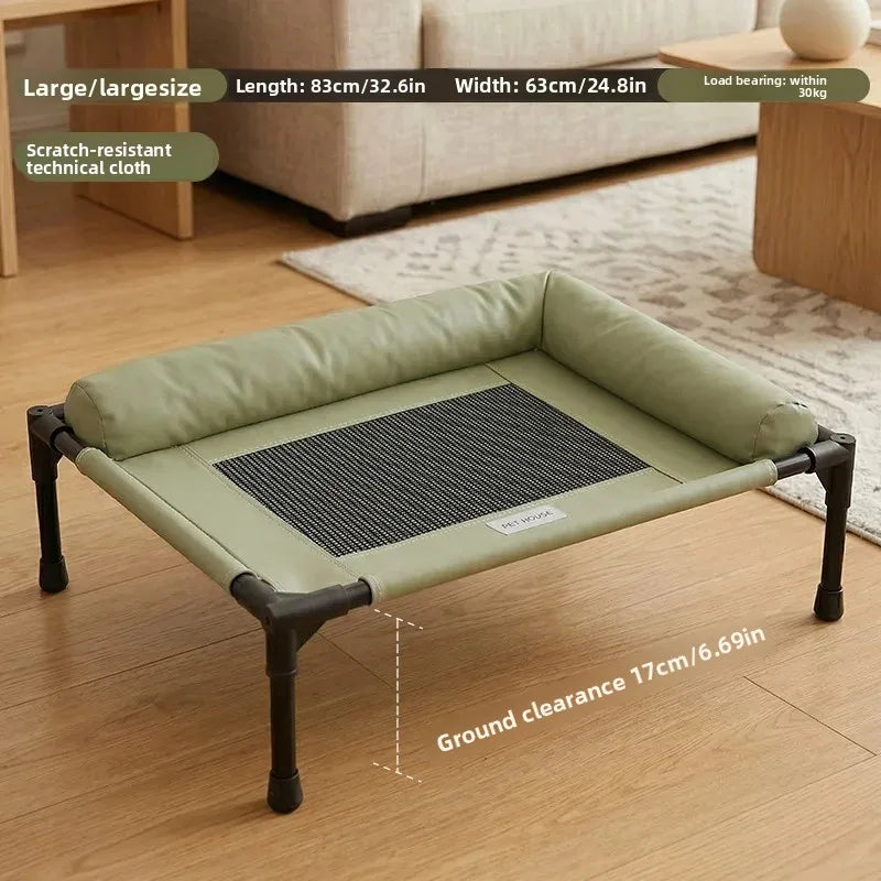 Summer Pet Folding Bed - Breathable & Moisture-Resistant Cat & Dog Bed for All Seasons
