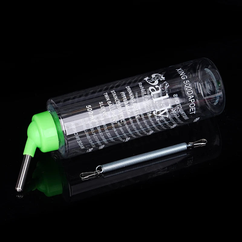 500Ml Rabbit Water Dispenser Hanging Water Bottle Ball Bearing Water Bottle Dispenser Hamster Feeder Hanging On The Pet Cage