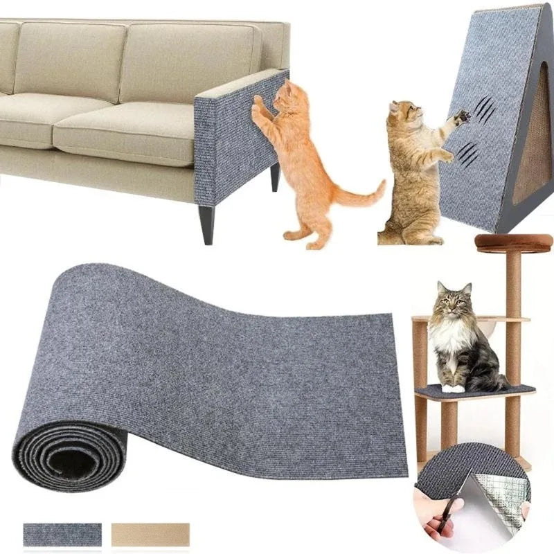 Self-Adhesive Rabbit Scratch Mat DIY Cuttable Bunny Cage Liner Anti-Slip Floor Carpet Protector Claw Care Easy Clean Accessories