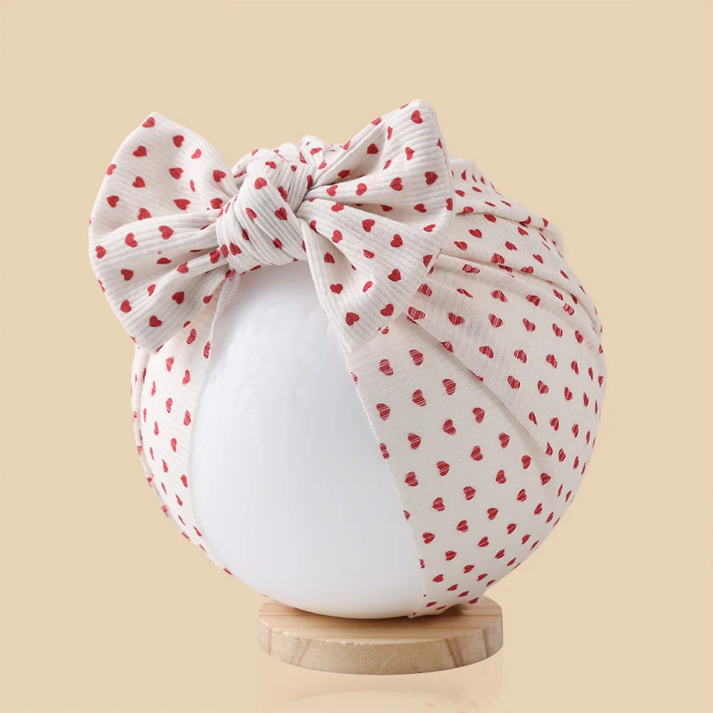 Baby Turban Hats with Prints | Soft Knit Newborn Caps
