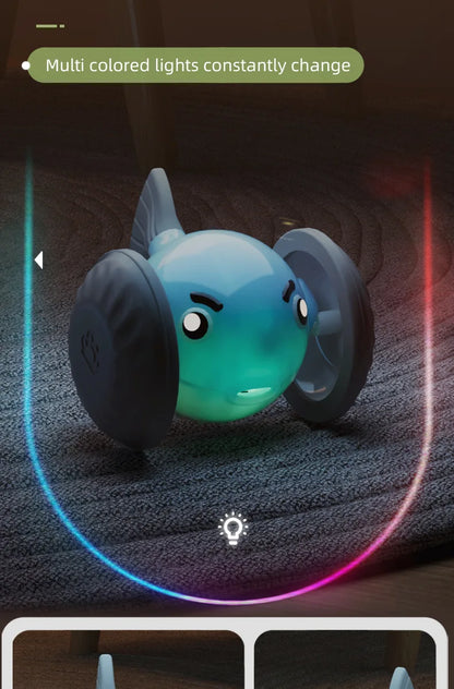 New pet self entertainment toy car, cat teasing tool, electric flying fish, intelligent running car, cat toy