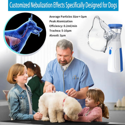 Pet Asthma Inhaler Nebulizer for Respiratory Relief Easy-to-Use Veterinary Animals Device Promotes Pet Health
