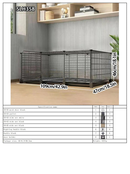 Large Indoor Rabbit Cage with Automatic Cleaning Toilet for Domestic Rabbits, Guinea Pigs, and Other Pets
