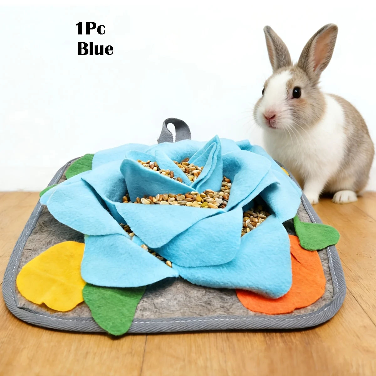 Rabbit Snuffle Mat, Small Pet Slow Feeder Training Mat, Educational and Fun Foraging Mat, Random Style and Color Shipped