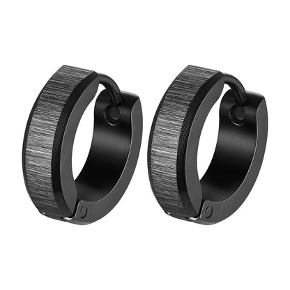 Vnox Anti Allergy Stainless Steel Hoop Earrings | Unisex Simple Metal Huggies for Men and Women