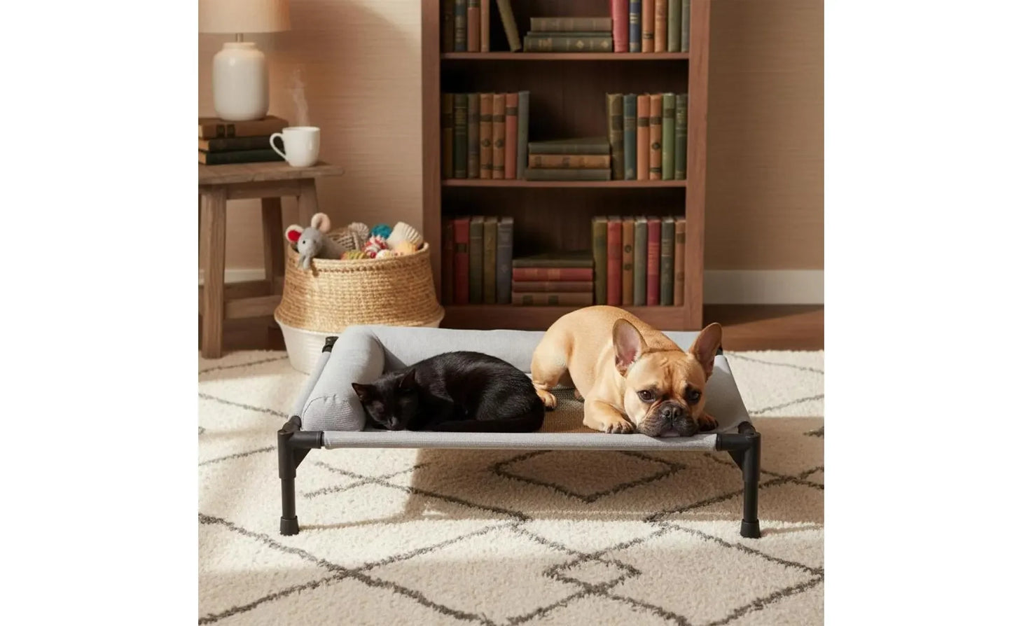 Elevated Pet Bed All-Sekkon Use Raised Dog and Cat Bed Pet Cot Moisture-Resistant Easy to Clean for Dogs, Travel, Patio