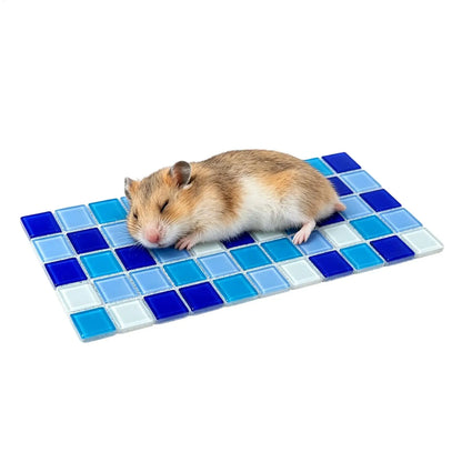 Rabbits Cooling Pad Scratch Resistant Pet Sleeping Cushion Hamster Cooling Mat For Dwarf Bunny Ferrets Squirrel Hedgehog