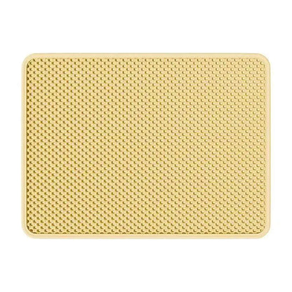 Cat Litter Mat, Double Layer Trapping Mat, Litter Box Filter Pad, Waterproof & Anti-Slip, Prevents Litter Tracking