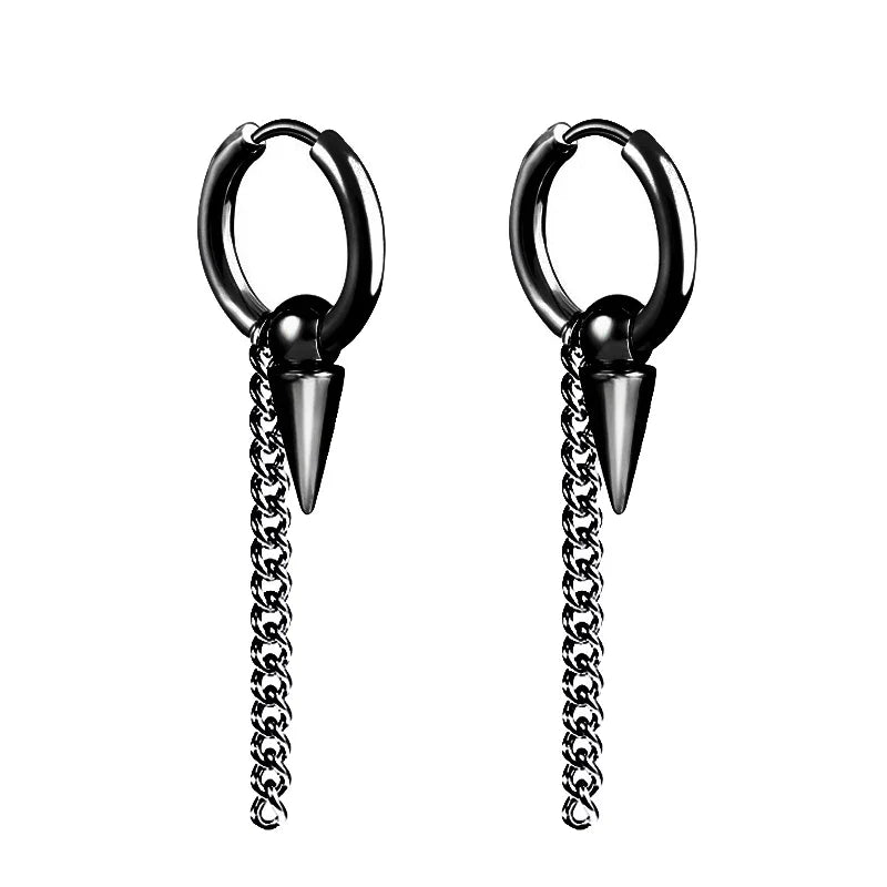 2pc Punk Stainless Steel Arrow Stud Earrings | Unisex Gothic Jewelry