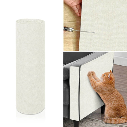 40x300cm Cat Scratcher Sofa Protector Cats Scratcher Pad Board Protection Trimmable Self-adhesive Carpet DIY Cat Scratch Mat