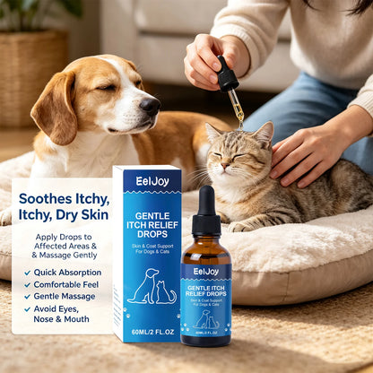 Pet Skin Care Drops Nourishing Fur Relieve Itching & Discomfort Reduce Scratching Moisturizing Gentle Pet Skin Soothing Liquid