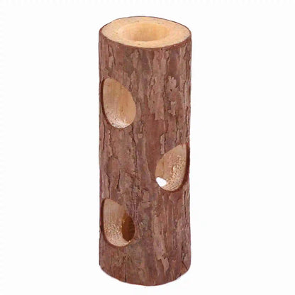 Wooden Hamster Tunnel Versatile Animal Exercise Tube Chew Toy for Rabbit Ferret Hamster Guinea Pig