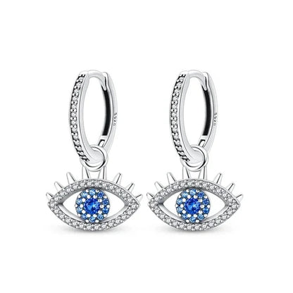 925 Sterling Silver Cherry Butterfly Shining Zircon Stud Earrings | Women's Holiday Charm Jewelry